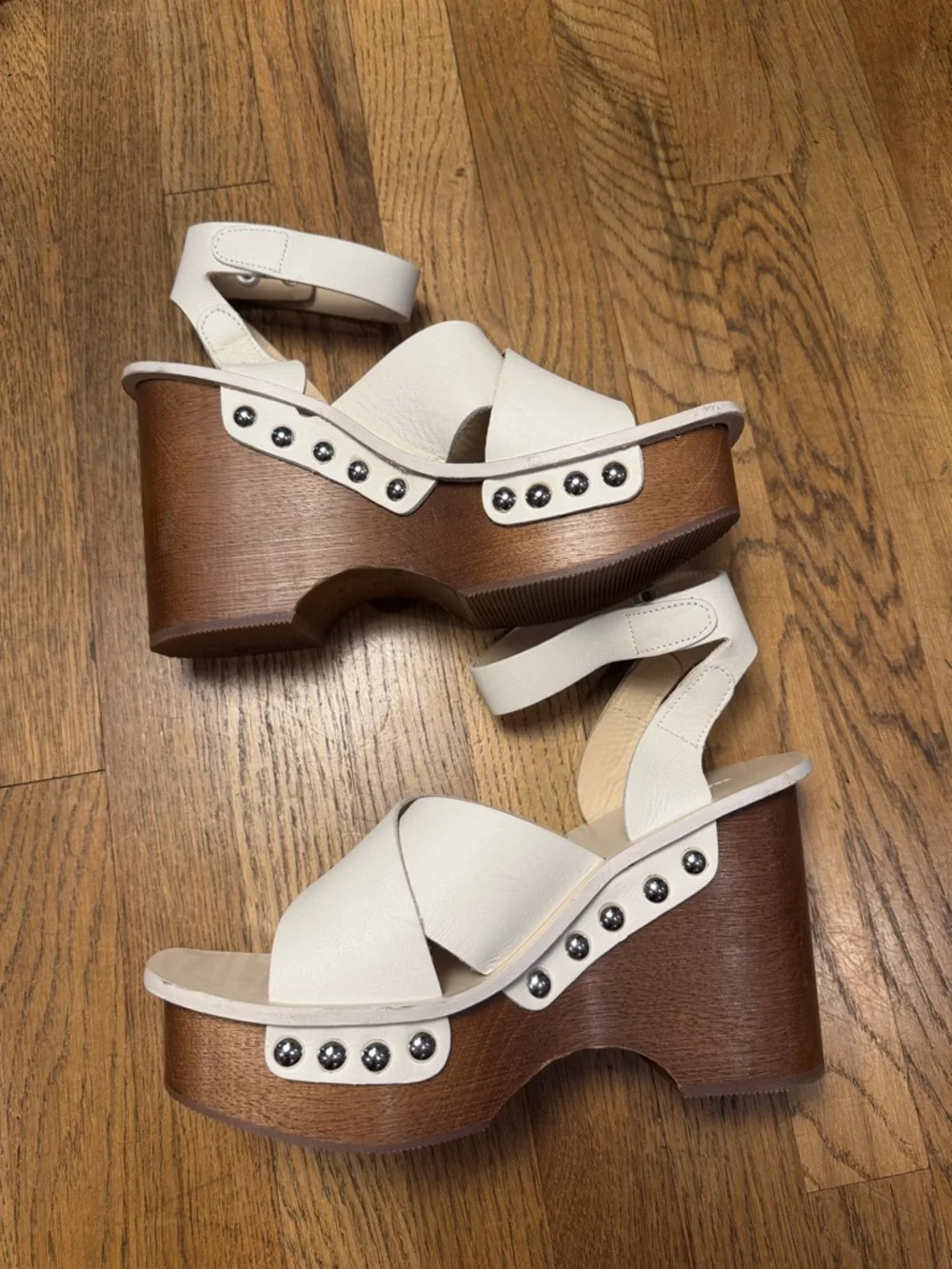 Rag & Bone Hester Platform Sandals, Ivory, 8
